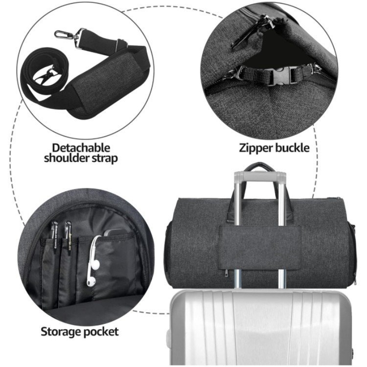 Garment Travel Bag — Light Layover Oxford — detail 3