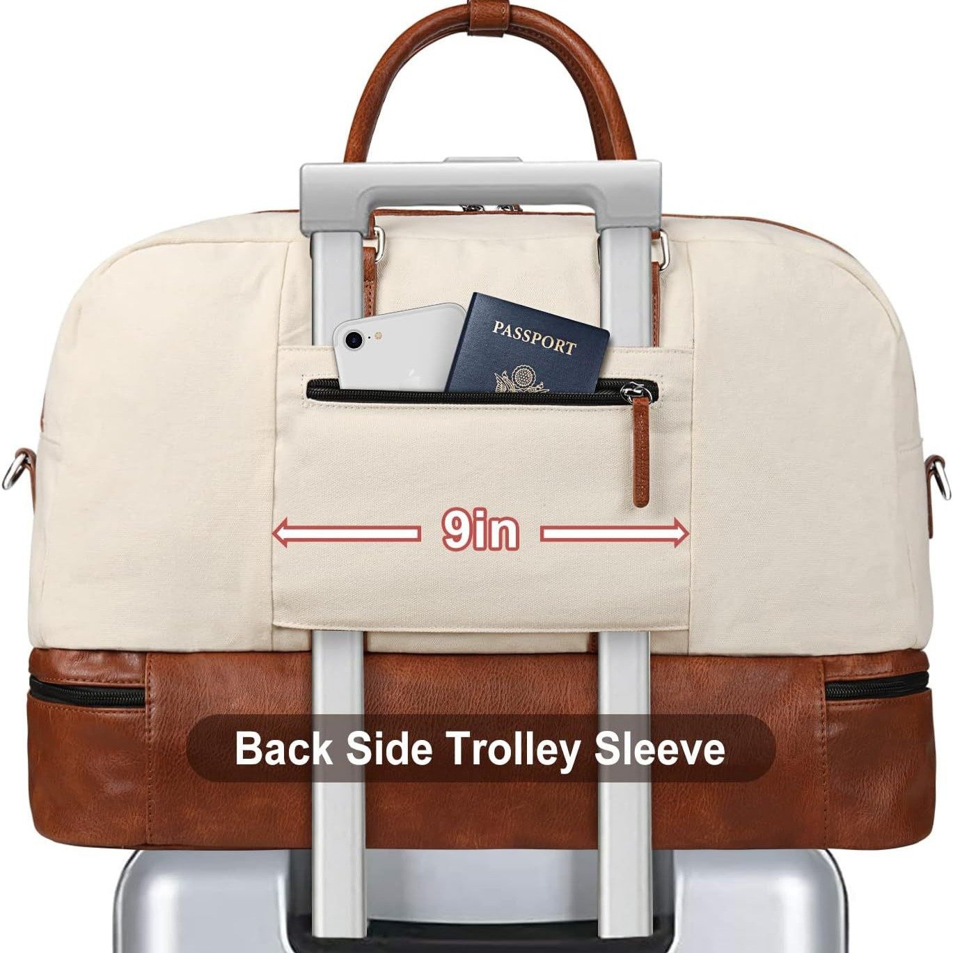 Weekender Bag Set — Sand & Brown Oxford — detail 2