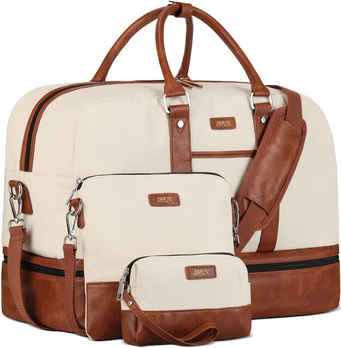 Weekender Bag Set — Sand & Brown Oxford — main view